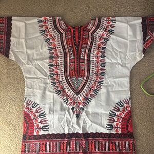 Traditional Red and Black Men's Shirt